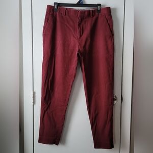 Topman Dark Red Skinny Crop Pants